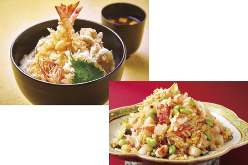4月21日（日）選べるフェア！日本料理「天ぷら丼」or 中国料理「海鮮チャーハン」