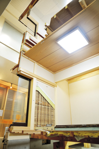 原寸大の木造2階建住宅模型です。普通なら見えない部分も見ることができます。