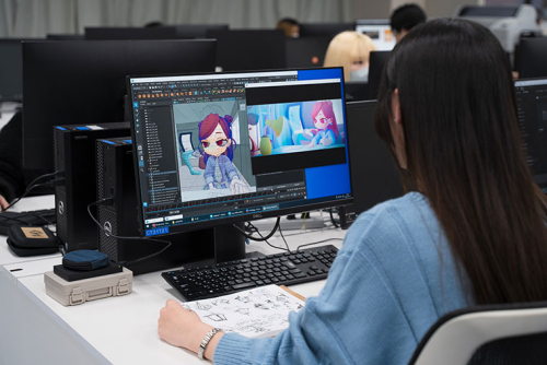 マンガ・アニメーション科四年制／マンガ・アニメーション科／ゲームクリエイター科四年制／ゲームクリエイター科三年制／CG映像科／デザイン科