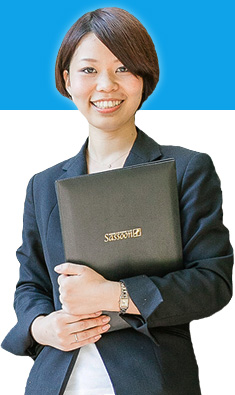 【ウエディングプランナー】大阪ブライダル専門学校
'09年　昼間部卒業　吉田彩乃さん 神戸北野サッスーン邸勤務