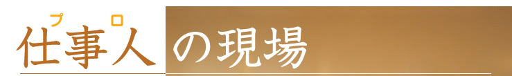 仕事人（プロ）の現場